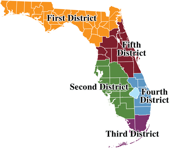 Map of Counsel offices in the state of Florida